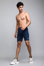 KA53 Lycra Printed Shorts | Magenta Blue