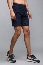 KA53 Lycra Printed Shorts | Navy Blue