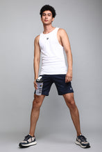 KA53 Lycra Printed Shorts | Navy Blue