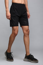 KA53 Lycra Printed Shorts | Black