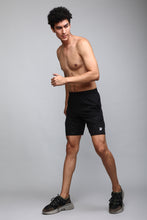 KA53 Lycra Printed Shorts | Black