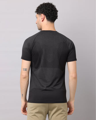 KA53 Dri-FIT Geometric T-Shirts | Black