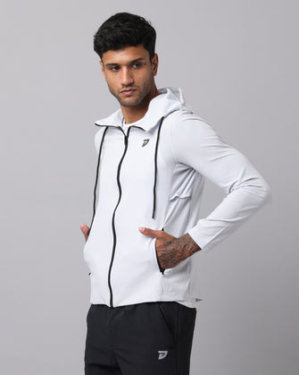 KA53 Water Resistant Wind Cheater Jacket with Hoodie | Hello Grey