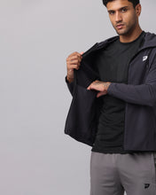 KA53 Water Resistant Wind Cheater Jacket with Hoodie | Dark Grey