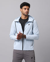 KA53 Water Resistant Wind Cheater Jacket with Hoodie | Breaker Blue