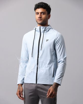 KA53 Water Resistant Wind Cheater Jacket with Hoodie | Breaker Blue