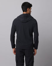 KA53 Water Resistant Wind Cheater Jacket with Hoodie | Black