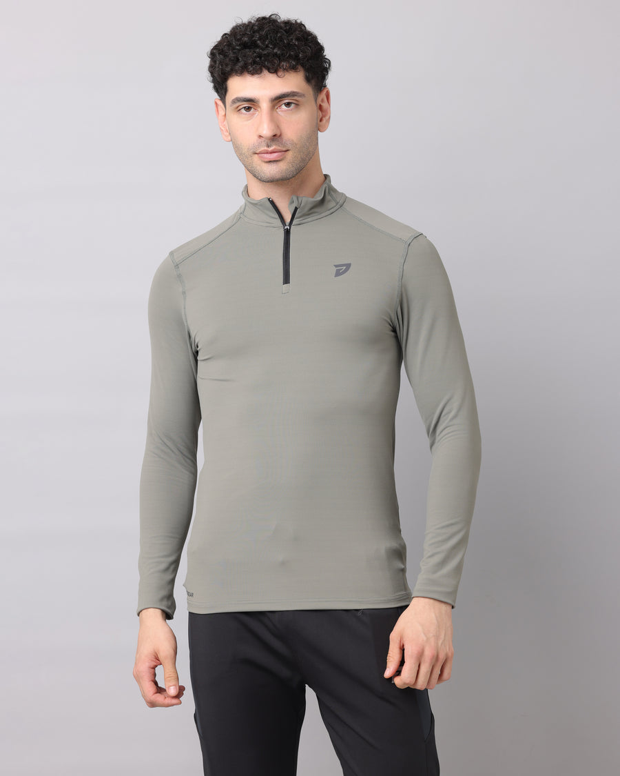 KA53 Dri-FIT Thumbhole Zipper | M Grey – ka53mensclub