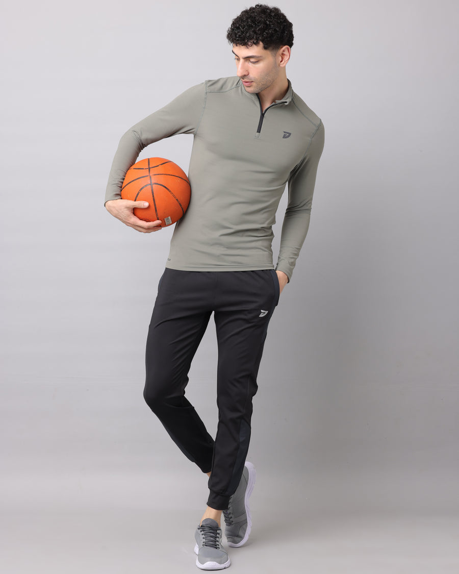 KA53 Dri-FIT Thumbhole Zipper | M Grey – ka53mensclub
