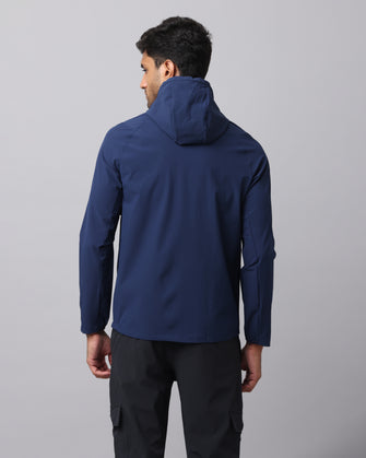 KA53 Water Resistant Wind Cheater Jacket with Hoodie | Blue