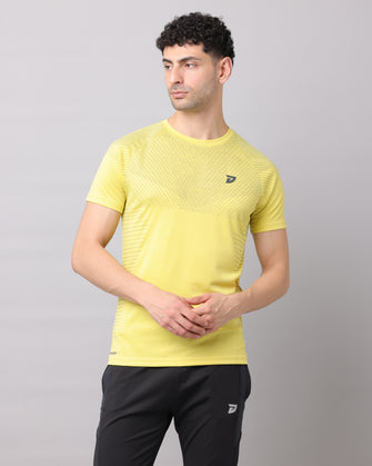 KA53 Dri-FIT Geometric T-Shirts | Yellow