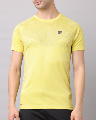 KA53 Dri-FIT Geometric T-Shirts | Yellow