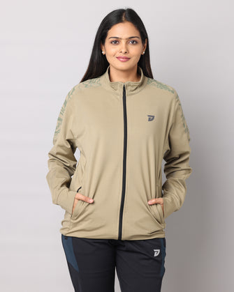 KA53 Unisex RapidDry Dri-FIT Lycra Jacket | Khakhi