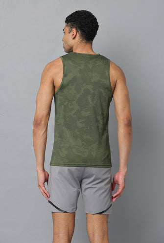 Pack of 3     KA 53 Camouflage Dri-Fit Tanktop | Black,Yellow & Army Green