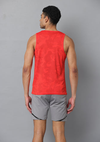 Pack of 3     KA 53 Camouflage Dri-Fit Tanktop | White,Red & Black