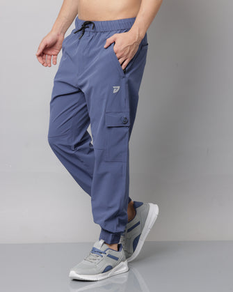 KA53 Cargo Joggers Midline Zip Trackpant 2.0 | Dolomite Blue