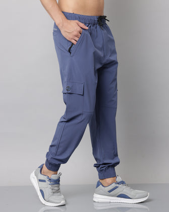 KA53 Cargo Joggers Midline Zip Trackpant 2.0 | Dolomite Blue