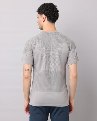 KA53 Dri-FIT Geometric T-Shirts | L Grey