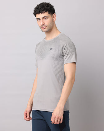 KA53 Dri-FIT Geometric T-Shirts | L Grey