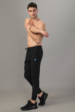 KA53 Cargo Joggers Midline Zip Trackpant |Black B