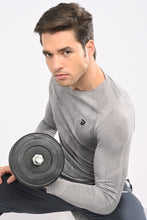 KA53 Printed Long Sleeve T-Shirt for Men | Light Grey