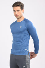 KA53 Printed Long Sleeve T-Shirt for Men | Ink Blue