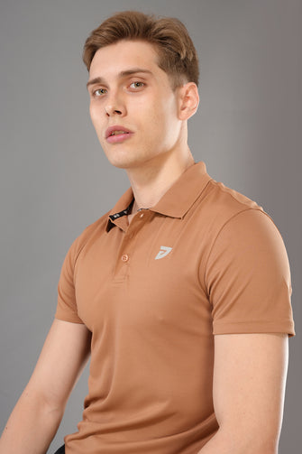 KA 53  Collar Dri-FIT T-Shirt | Brown