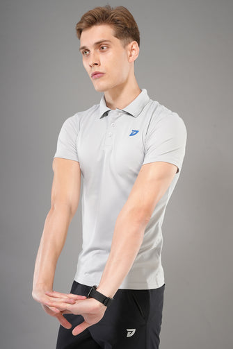 KA 53  Collar Dri-FIT T-Shirt | Light Grey