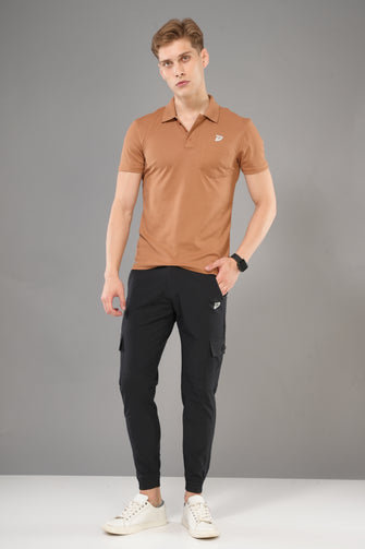 KA 53 Pocket Collar Dri-FIT T-Shirt | Brown