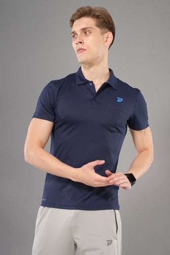KA 53 Pocket Collar Dri-FIT T-Shirt | Navy