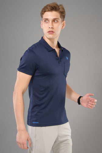 KA 53 Pocket Collar Dri-FIT T-Shirt | Navy
