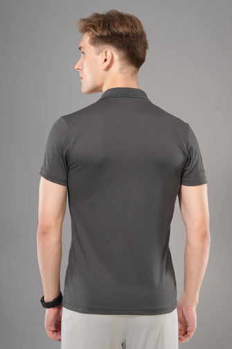 KA 53  Collar Dri-FIT T-Shirt | Dark Grey