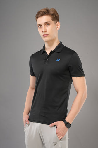 KA 53 Collar Dri-FIT T-Shirt | Black