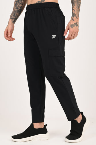 KA53 QuickDry Water Resistant Travel Cargos - Black