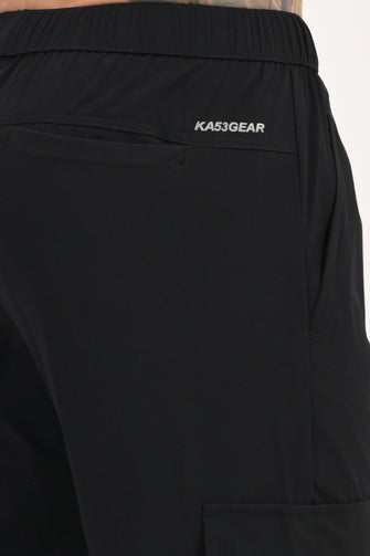 KA53 QuickDry Water Resistant Travel Cargos - Black