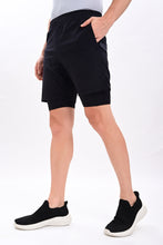 KA53 2-in-1 Compression Shorts Black