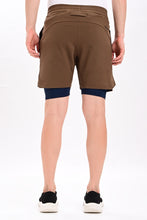 KA53 2-in-1 Compression Shorts Dark Earth