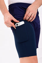 KA53 2-in-1 Compression Shorts Mid Night Navy