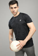 KA 53  Camouflage Round Neck Tshirt | Black