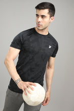 KA 53  Camouflage Round Neck Tshirt | Black