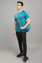 KA 53 Camouflage Round Neck Tshirt | Magenta Blue