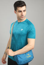 KA 53 Camouflage Round Neck Tshirt | Magenta Blue