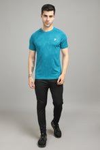 KA 53 Camouflage Round Neck Tshirt | Magenta Blue