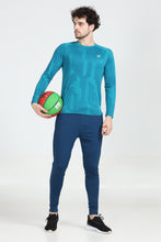 KA53 Printed Long Sleeve Tshirt | Magenta Blue