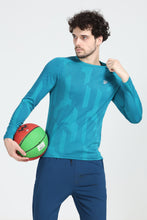 KA53 Printed Long Sleeve Tshirt | Magenta Blue