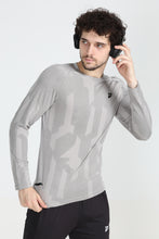 KA53 Printed Long Sleeve Tshirt | Light Grey
