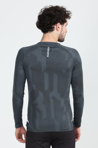KA53 Printed Long Sleeve Tshirt | Dark  Grey