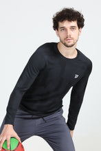 KA53 Printed Long Sleeve Tshirt | Black