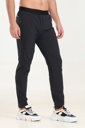 KA53 Hybrid Trackpant with Bottom Zipper |Jet Black – ka53mensclub