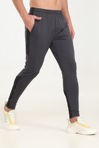 KA53 Drifit Trackpant With Bottom Zipper | Dark Grey